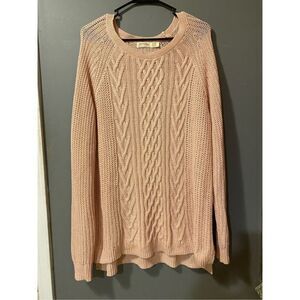 Faded Glory Pink Knit Scoop Neck Sweater Size XXL